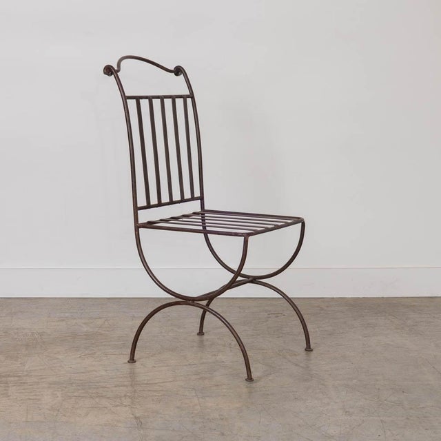 Black 1940s French Iron Dining Chairs, Set of 4 For Sale - Image 8 of 16