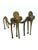 Brass Pair Vintage West African Dogon Style Lost-Wax Brass Elephant Sculptures For Sale - Image 8 of 8