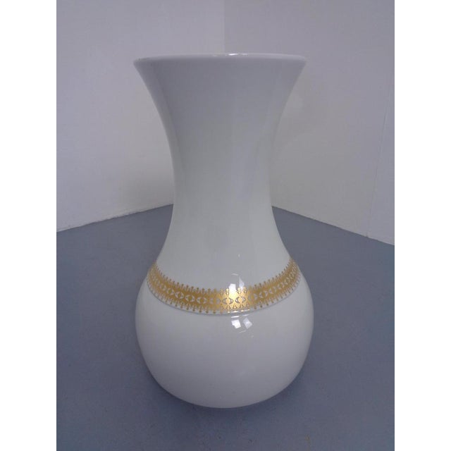 Gold Large Porcelain Vase by Thomas Rosenthal, 1960s For Sale - Image 8 of 17