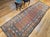 19th Century Kurdish Wide Runner Rug, Hand-Knotted Wool, Allover Paisley Pattern, Terracotta & Blue, 4x12 For Sale - Image 4 of 15