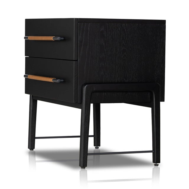 Four Hands Rosedale Nightstand - Ebony Oak Veneer For Sale - Image 10 of 12