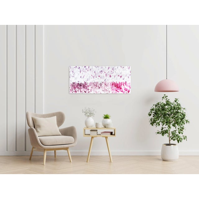Textile Soft Pink Playful Graffiti Painting Street Urban Art "Love Puff" Original Artwork by Amber Goldhammer For Sale - Image 7 of 10