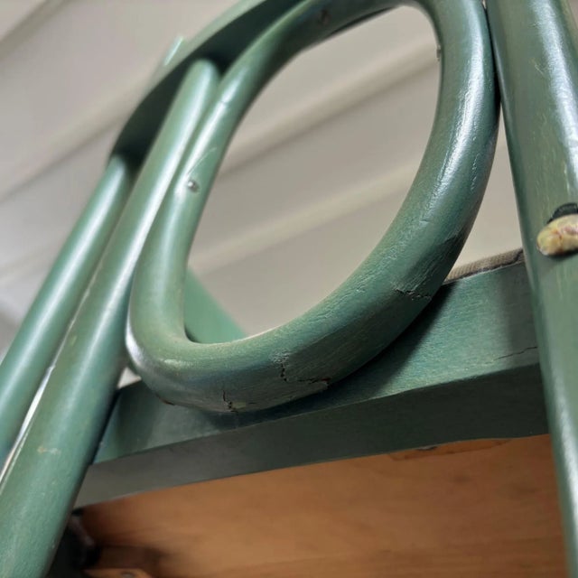 Green Austrian Fledermaus Bench by Josef Hoffmann, 1930s For Sale - Image 8 of 14