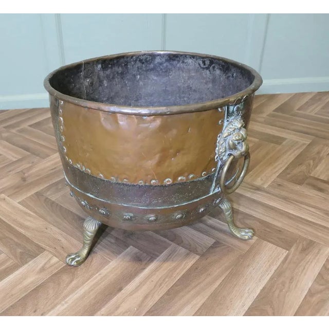 Large Copper Log Cauldron, Early 19th Century For Sale - Image 6 of 8