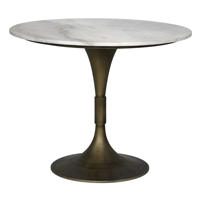 NOIR Jman Table 36", Aged Brass Finish For Sale
