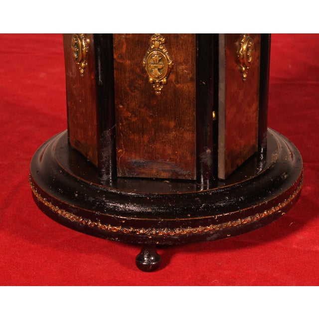 Napoleon III Cigar Humidor in Blackened Wood and Brass For Sale - Image 3 of 11