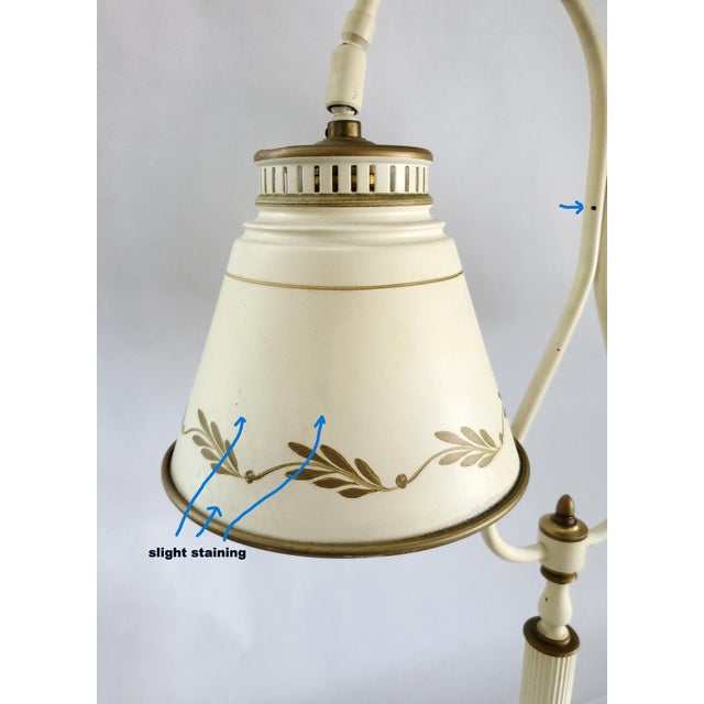 1950s French Bouillotte Style Metal Tole Desk Lamp With Shades For Sale - Image 10 of 15