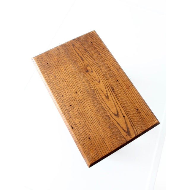 Antique Wooden Farmhouse Stool For Sale - Image 10 of 12