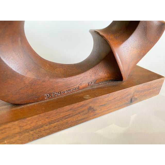 This is an absolutely fantastic intricately carved abstract wooden sculpture by listed Oklahoma artist David Anderson...