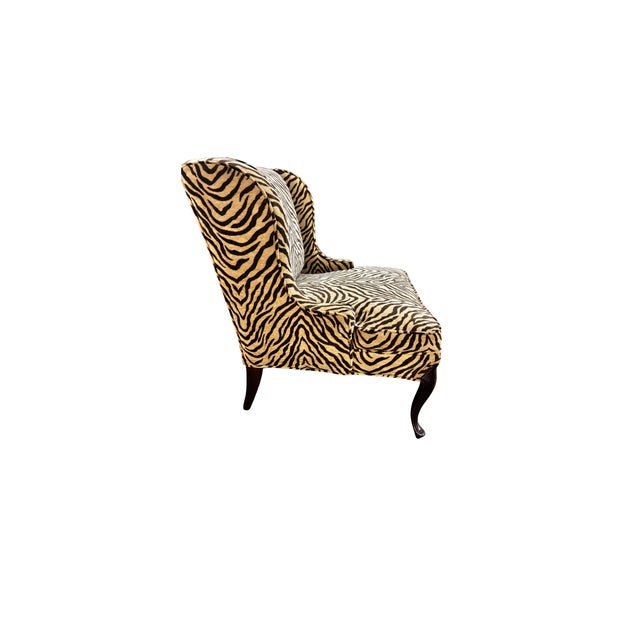 1950s Pair of Vintage Scalamandre Newly Reupholstered Chairs For Sale - Image 5 of 5