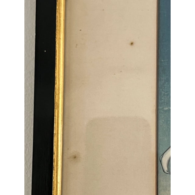 Sky Blue Vintage Bertha Lum Three Wise Men Original Color Woodcut Signed Dated Japanese Inspired For Sale - Image 8 of 9