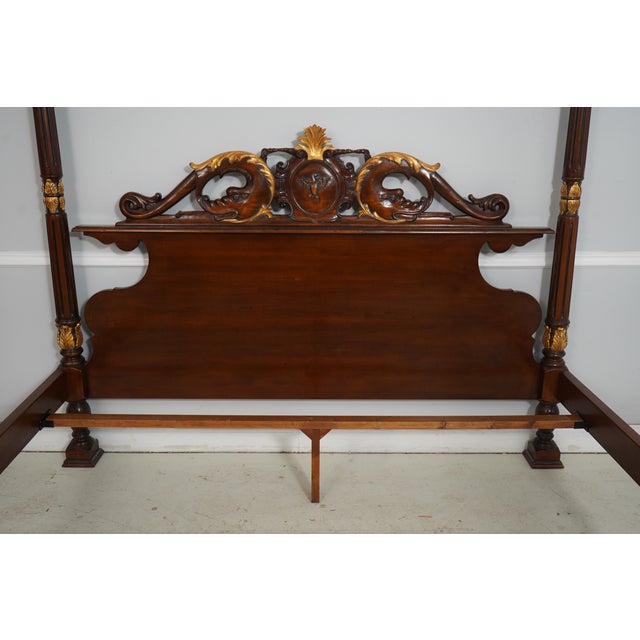 Francesco Molon Mahogany King Size Poster Bed For Sale - Image 4 of 17