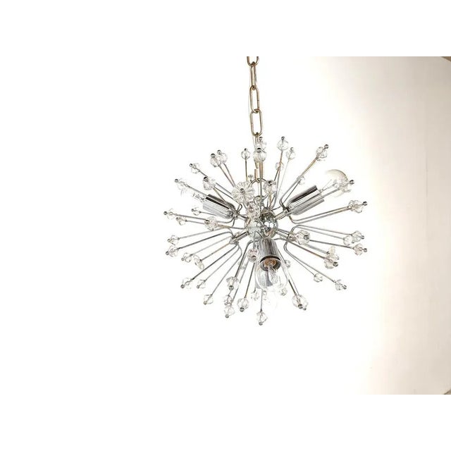 Mid-Century Glass Sputnik Chandelier attributed to Emil Stejnar for Rupert Nikoll, 1970s For Sale - Image 12 of 12