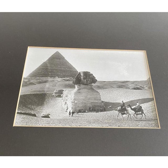Sahara Desert with Sphinx and Pyramids, Egypt, Black and White Photograph, 1950s, Framed For Sale - Image 4 of 12