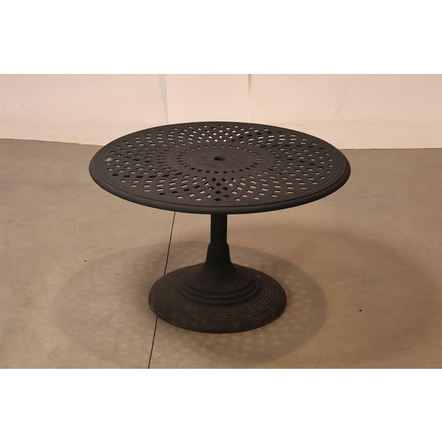 Outdoor Lifestyle Cast Aluminum Patio Dining Set For Sale - Image 4 of 18