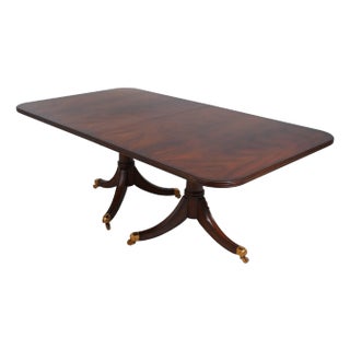 Maitland Smith Crotch Mahogany Dining Table For Sale