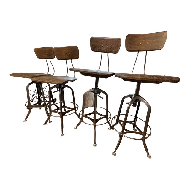 Contemporary Restoration Hardware Vintage Toledo Style Drafting Chaird