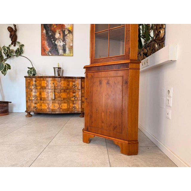 Corner Display Cabinet with Glass, 1960s For Sale - Image 6 of 10