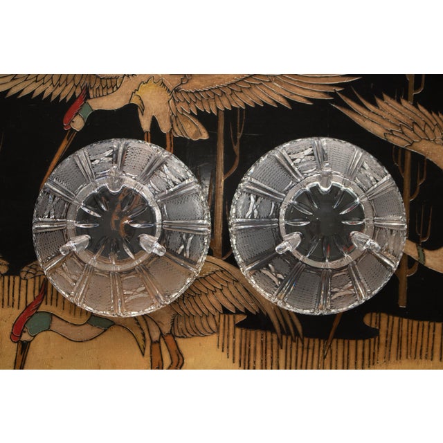 Bohemian Crystal Large Diamond Cut Footed Serving Bowl, Circa 1970s For Sale - Image 9 of 12