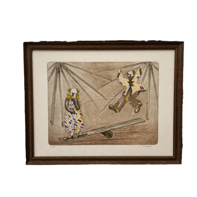 Emil Pelz, Clowns at the Circus Emil Pelz, 1988, Etching and Aquatint For Sale - Image 12 of 12