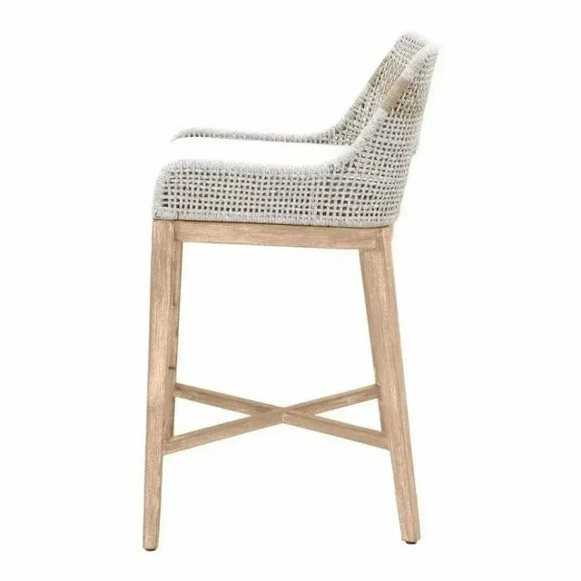 Textile Tapestry Barstool Taupe Rope by Loomlan For Sale - Image 7 of 8