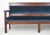 Mid 20th Century Traditional 121.75 In. Blue Velvet Walnut Settee Bench For Sale - Image 6 of 16