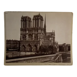 Antique French Notre Dame Paris Photo