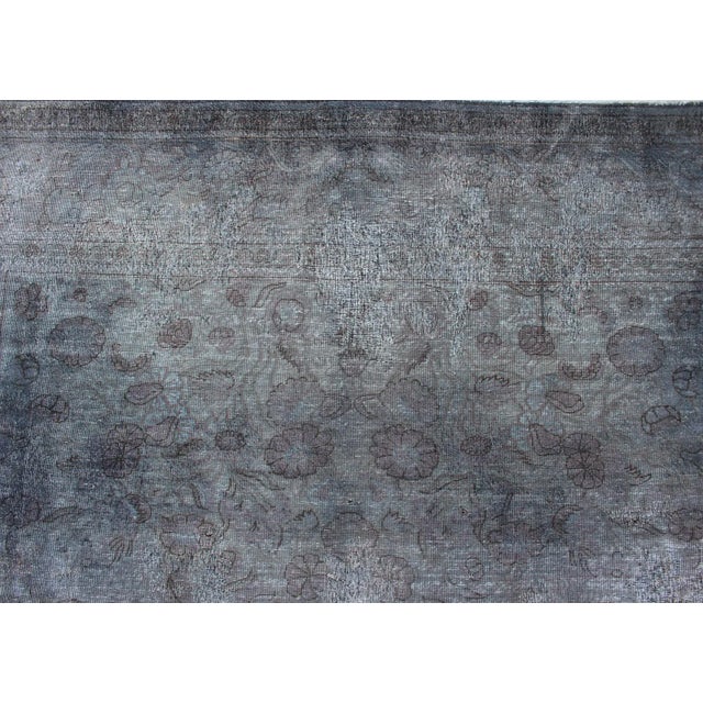 Keivan Woven Arts Vintage Indian Amritsar Rug in Gray Tones and Brown Highlights For Sale - Image 9 of 13