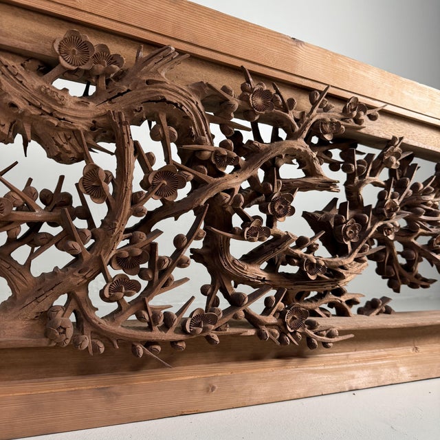 1960s Monumental Japanese Ranma Transom Panel, 1960s For Sale - Image 5 of 18