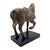 Late 20th Century Chinese Tang-Style Patinated Metal Horse Sculpture on Black Plinth For Sale - Image 14 of 17