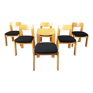 Brutalist Dining Chairs, 1970s, Set of 6 For Sale