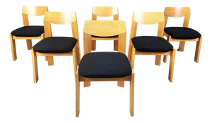 Brutalist Dining Chairs, 1970s, Set of 6