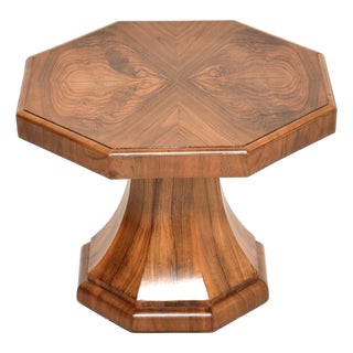 Art Deco Burr Walnut Side Table, 1930s For Sale