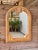 Vintage Coastal Boho Refinished Pencil Reed Rattan Sculptural Arch Wall Mirror For Sale - Image 12 of 12