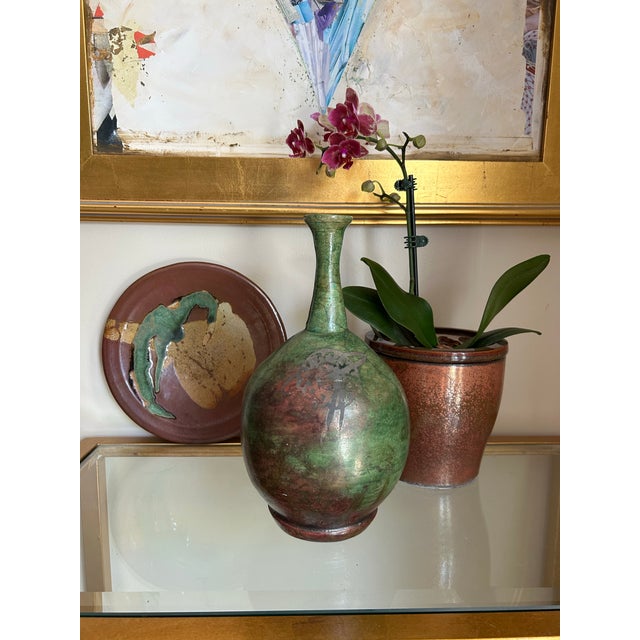 Vintage Studio Pottery Absract Decorative Plate For Sale - Image 4 of 10