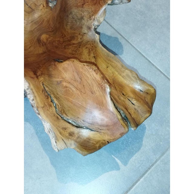 Wood Brutalist Sculptural Wooden Centerpiece, 1970s For Sale - Image 7 of 18