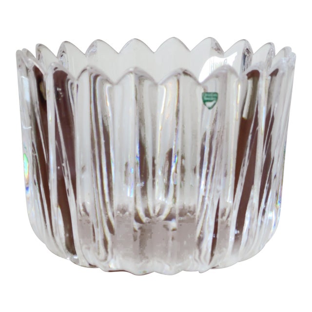 Orrefors "Crown" Heavy Crystal Bowl For Sale