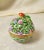 Green 1980s Herend Hungary Bonbonniere 6214 C Reticulated Handpainted Porcelain Box Green Lattice Strawberry Finial Grandmillennial Small Vanity Decor For Sale - Image 8 of 12