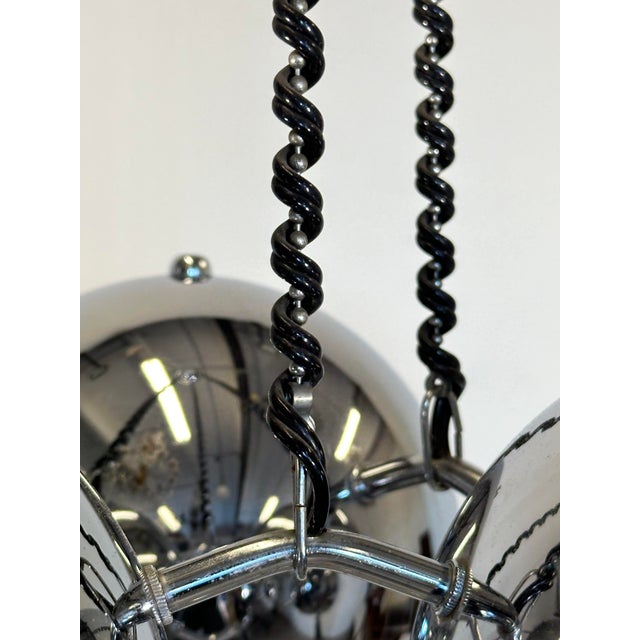 Space Age Pendant in Chromed Steel by G. Reggiani, 1970s For Sale - Image 9 of 12