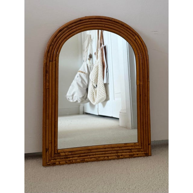 Gabriella Crespi Vintage Pencil Reed Wall Mirror For Sale - Image 4 of 7