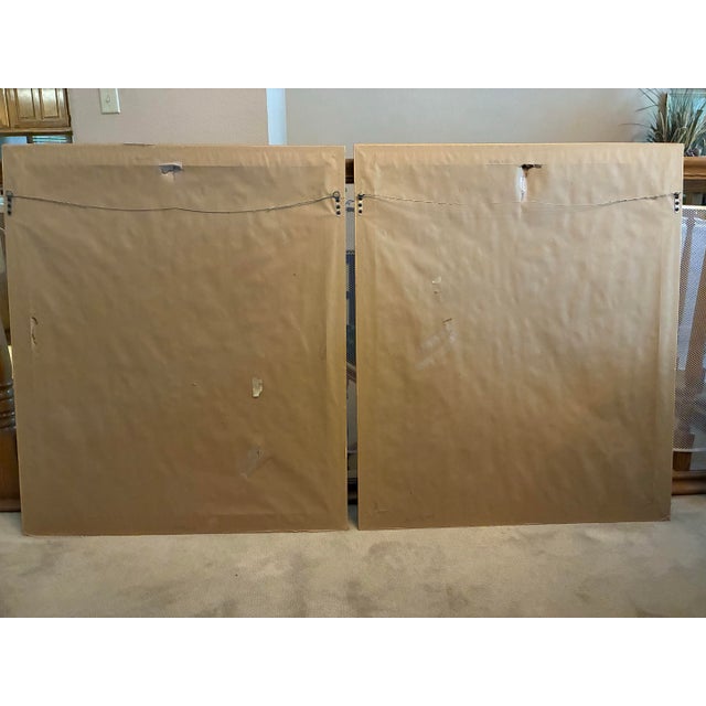 Celtic design ornamentation with subjects of elephant and zebra. Deep burgundy tone double mat in wood frame. Set of 2