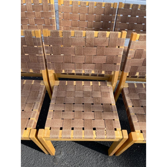 Artek Alvar Aalto 611 Dining Chairs for Artek Mid Century Modern - Set of 6 For Sale - Image 4 of 12