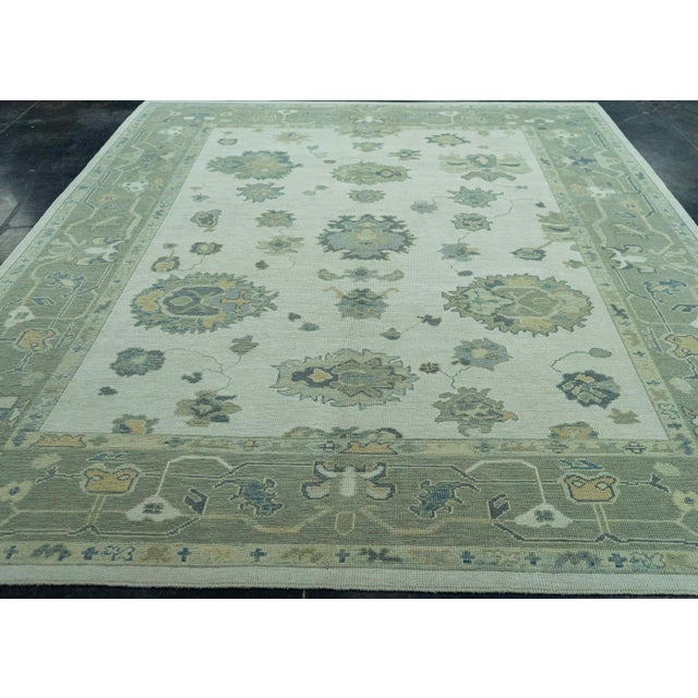 Early 21st Century Turkish Oushak Rug 8'10" x 11'4" #19142 For Sale - Image 5 of 8