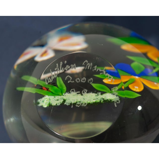 William Manson Signed 2000 Limited Edition Art Glass Paperweight Chairish