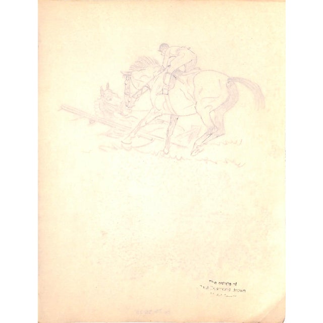Traditional Original 1944 Pencil Drawing From Hi, Guy! The Cinderella Horse by Paul Brown 41 For Sale - Image 3 of 6