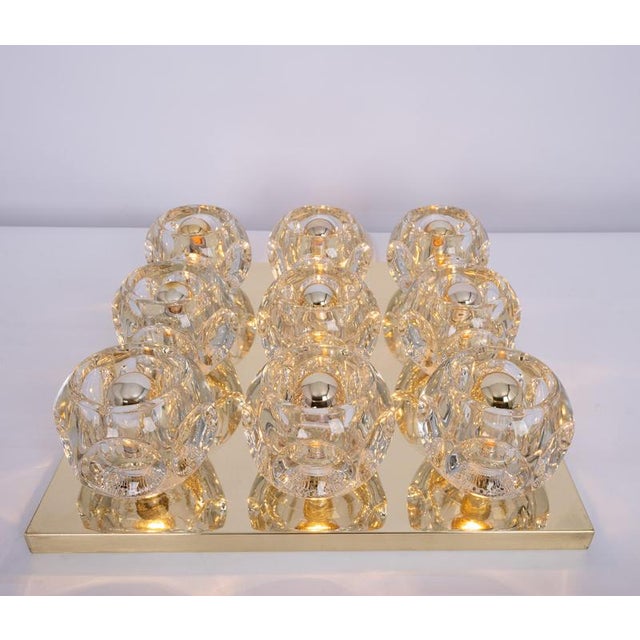 1970s Large Glass Flush Mount from Peill & Putzler, Germany, 1970s For Sale - Image 5 of 12