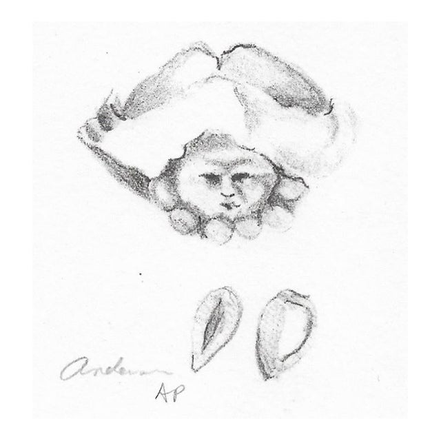 1970s Adrienne Anderson Miniature Portrait Lithograph For Sale