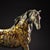 1980s Bronze Horse Sculpture With Gold Inlay | Ancient Style Gilt Bronze Statue | 1.3kg For Sale In Los Angeles - Image 6 of 10