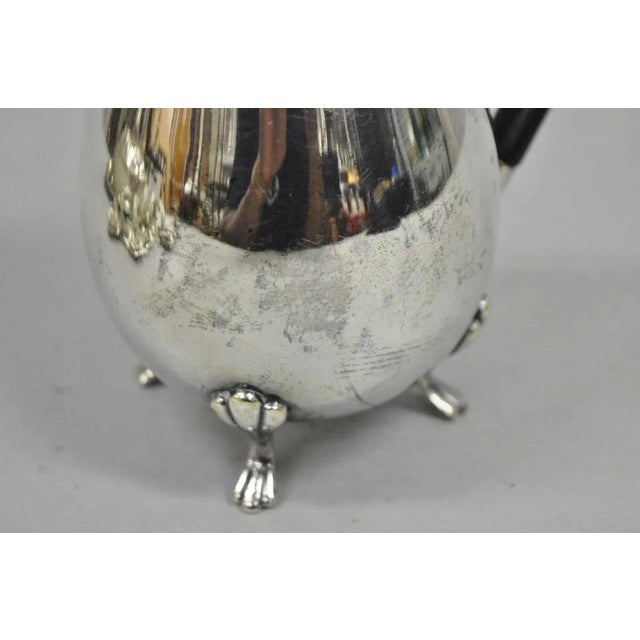 Silver Vintage English Sheffield Victorian Silver Plated Small Coffee Tea Pot Creamer For Sale - Image 8 of 11