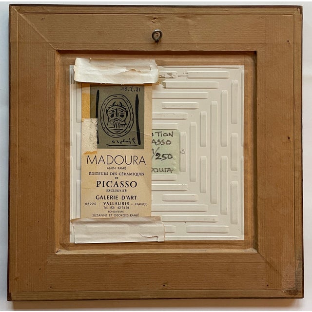 Portraiture 1956 Pablo Picasso Ceramic Madoura Tile Mask Ramie 311 For Sale - Image 3 of 6